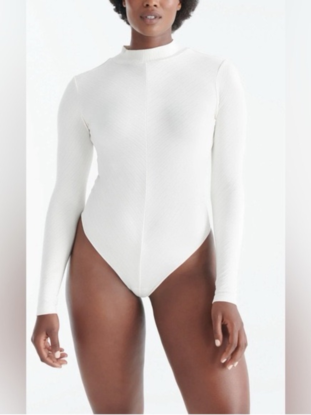 NWOT knix Creamy White Long-Sleeve Mock Neck Bodysuit